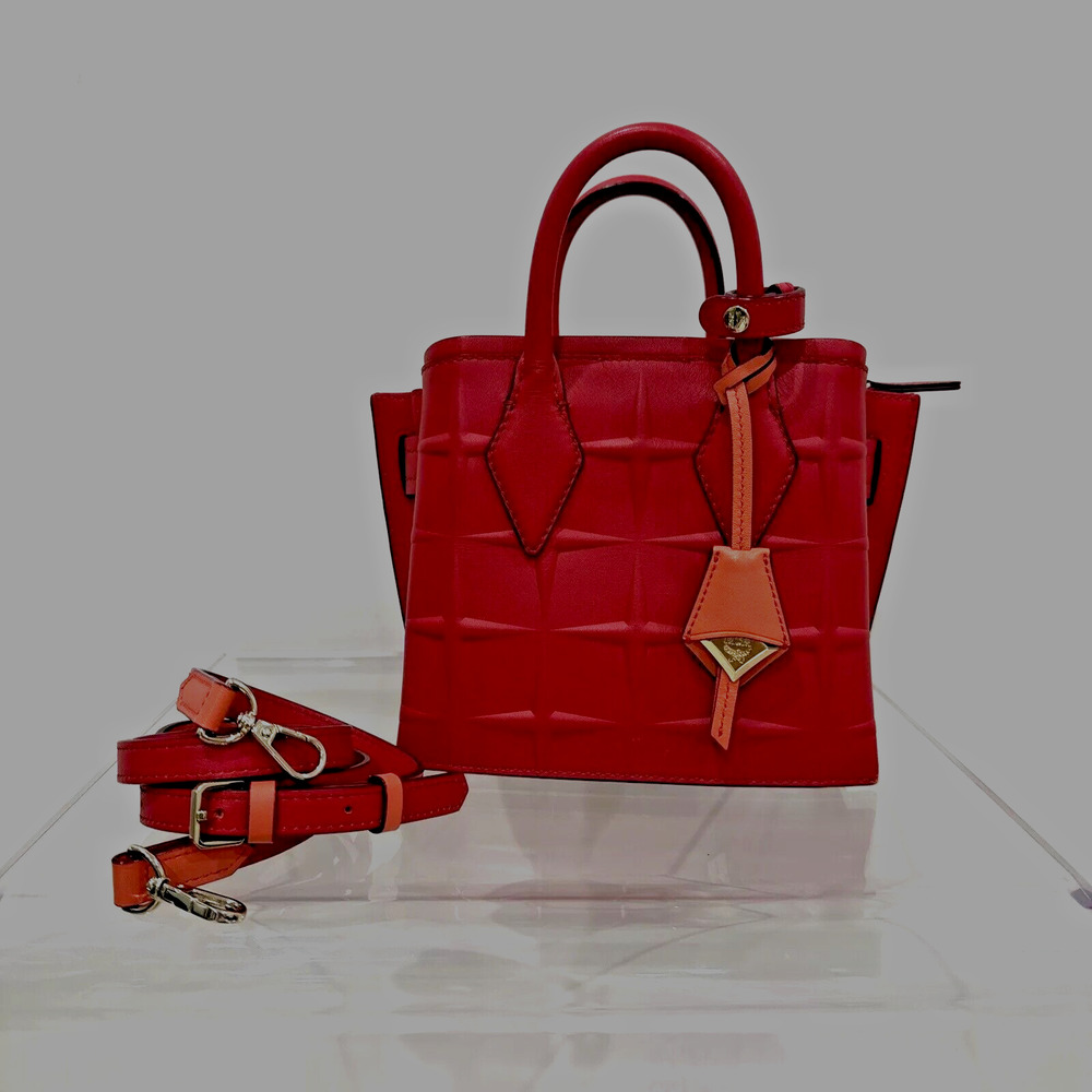 *Authentic* MCM Mini Neo Milla Tote w/Crossbody Strap Red - Excellent Condition